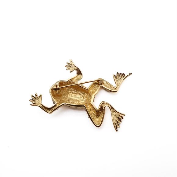 Dior Crystal Embellished Frog Brooch - Picture 3 of 7